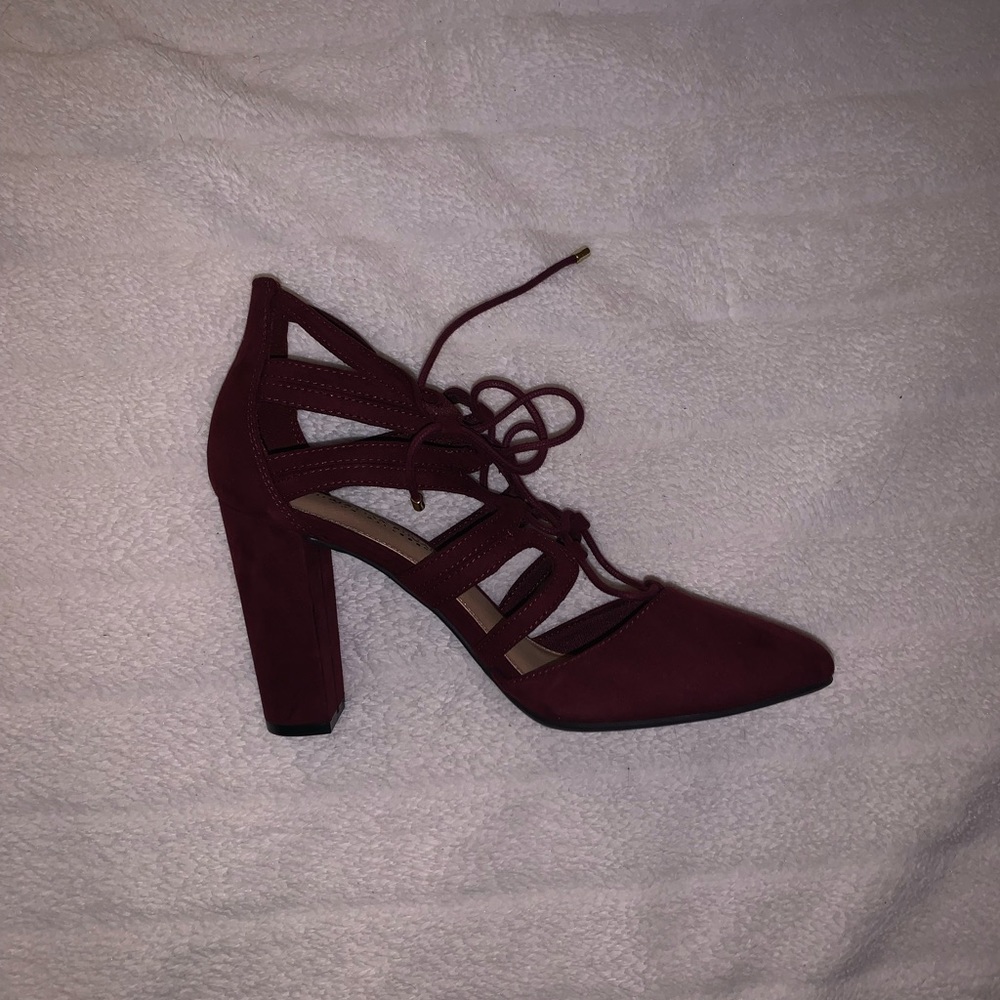 Christian Siriano lace up heels